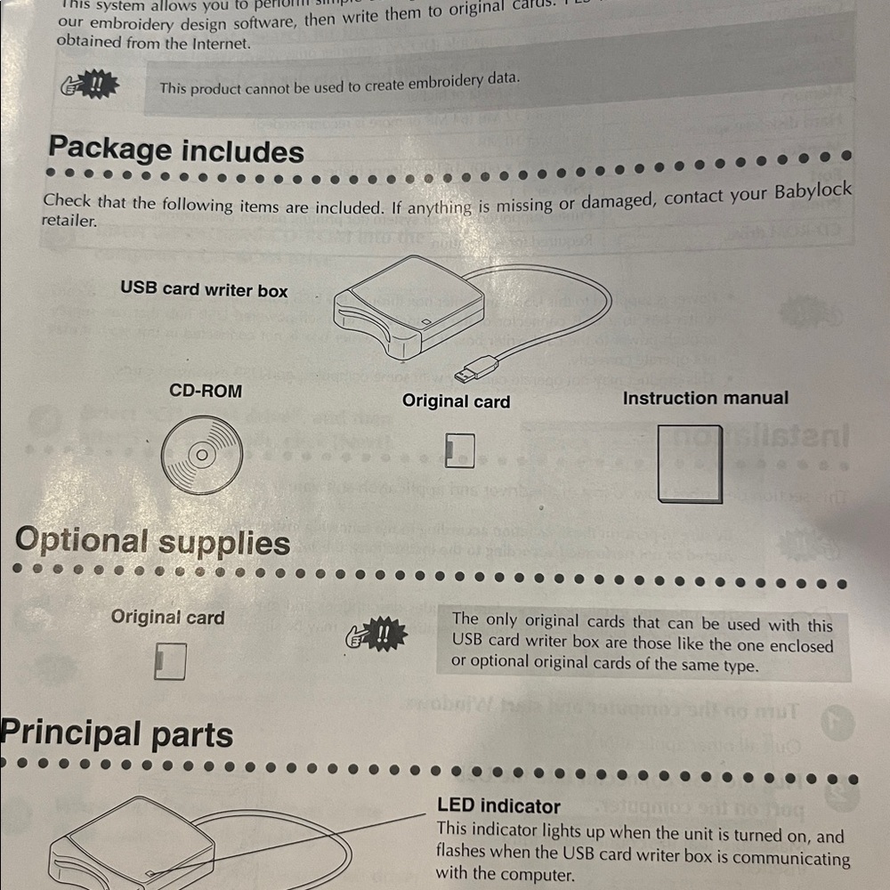 NIB Baby Lock PES Transfer System Version 1.0 Model ESC-E1 - Picture 5 of 6